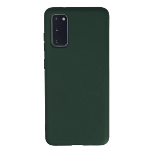 Samsung Galaxy S20 Kılıf Nano İçi Kadife Silikon - Koyu Yeşil