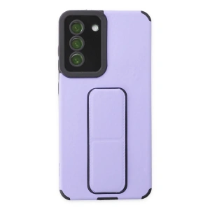 Samsung Galaxy S21 Fe Kılıf Mega Standlı Silikon - Lila