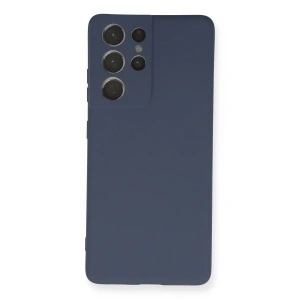 Samsung Galaxy S21 Ultra Kılıf Nano İçi Kadife Silikon - Gri