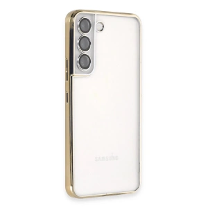 Samsung Galaxy S22 Kılıf Razer Lensli Silikon - Gold