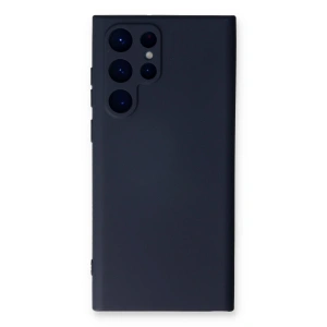 Samsung Galaxy S22 Ultra Kılıf Nano İçi Kadife Silikon - Lacivert