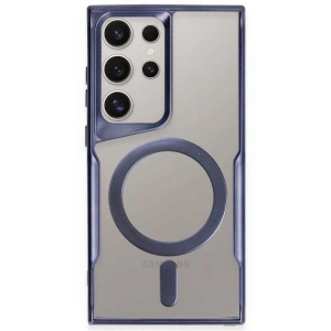 Samsung Galaxy S23 Ultra Kılıf Boyi Magsafe Silikon Kapak - Lacivert