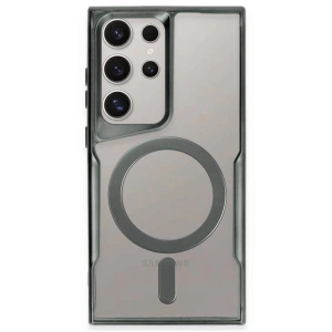 Samsung Galaxy S23 Ultra Kılıf Boyi Magsafe Silikon Kapak - Yeşil