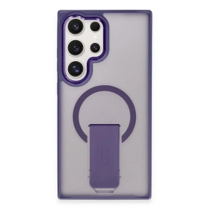 Samsung Galaxy S23 Ultra Tork Magsafe Standlı Kapak - Derin Mor