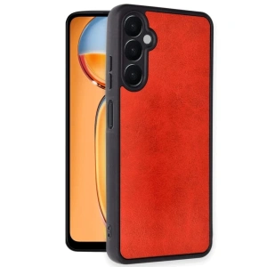 Samsung Galaxy S24 Fe Kılıf Aras Deri Kapak - Kırmızı