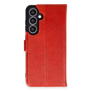 Samsung Galaxy S24 Fe Kılıf Trend S Plus Kapaklı Kılıf - Kırmızı