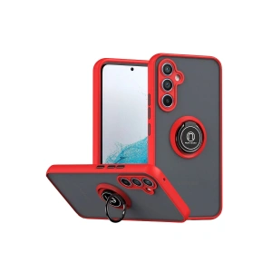 Samsung Galaxy S25 Fe Montreal Yüzüklü Silikon Kapak - Kırmızı