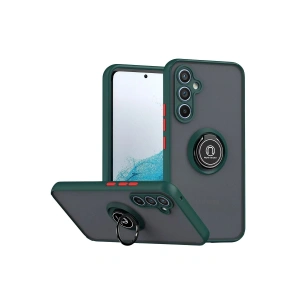 Samsung Galaxy S25 Fe Montreal Yüzüklü Silikon Kapak - Yeşil