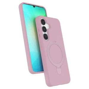 Samsung Galaxy S25 Regal Magsafe Standlı Kapak - Açık Pembe