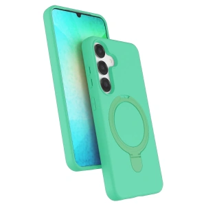 Samsung Galaxy S25 Regal Magsafe Standlı Kapak - Yeşil