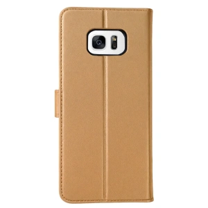 Samsung Galaxy S7 Edge Trend S Plus Kapaklı Kılıf - Gold