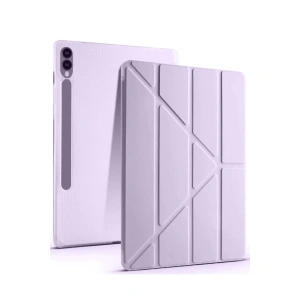 Samsung Galaxy X610 Tab S9 Fe Plus 12.4 Kılıf Kalemlikli Mars Tablet Kılıfı - Lila