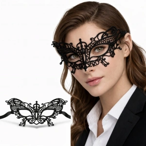Siyah Dantel Venedik Maskesi Kadın – Zarif Parti  Balo Maskesi 2 No