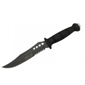 Sr S008b Lejyoner Tırtıklı Outdoor Bıçağı 29 Cm - Kauçuk Sap, Perçinli