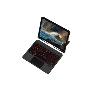 T5206d İpad 10.2 (7.nesil) Kılıf İnter Ledli Klavyeli Tablet Kılıfı - Siyah