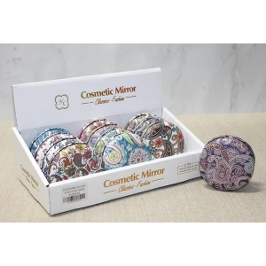 Taşlı Yuvarlak El Aynası Kalın Alk3753