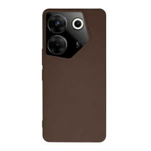 Tecno Camon 20 Pro 5g Kılıf First Silikon - Kahverengi