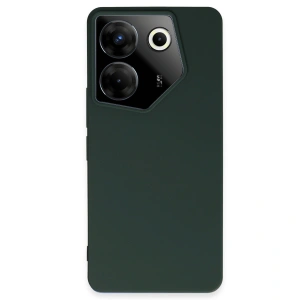 Tecno Camon 20 Pro 5g Kılıf First Silikon - Koyu Yeşil