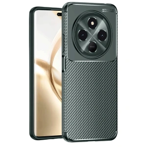 Tecno Spark 30 Kılıf Auto Focus Karbon Kapak - Koyu Yeşil