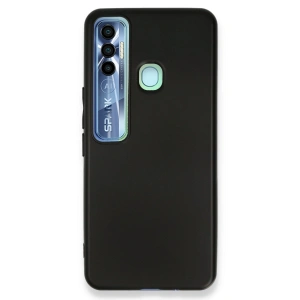 Tecno Spark 7 Pro Kılıf First Silikon - Siyah