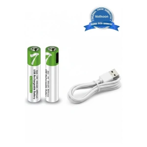 Type-c Şarjlı 800mwh 1.5v Şarj Edilebilir 2’li Aaa İnce Pil - Lityum Iyon Batarya