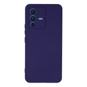 Vivo V23 5g Kılıf Nano İçi Kadife Silikon - Mor