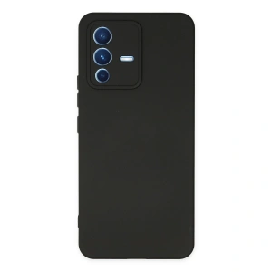Vivo V23 5g Kılıf Nano İçi Kadife Silikon - Siyah