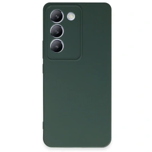 Vivo V30 Lite 4g Kılıf First Silikon - Koyu Yeşil