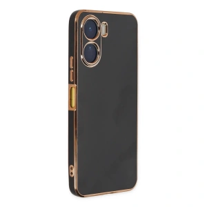 Vivo Y16 Kılıf Volet Silikon - Siyah