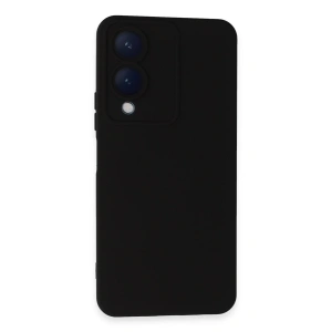 Vivo Y17s Kılıf Nano İçi Kadife Silikon - Siyah