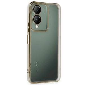 Vivo Y17s Kılıf Razer Lensli Silikon - Gold