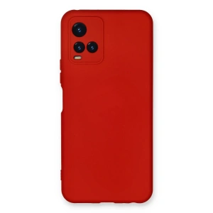 Vivo Y21s Kılıf Nano İçi Kadife Silikon - Kırmızı