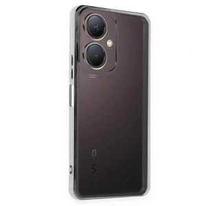 Vivo Y27 Kılıf Razer Lensli Silikon - Gümüş
