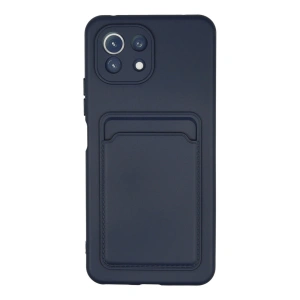 Xiaomi Mi 11 Kılıf Kelvin Kartvizitli Silikon - Lacivert
