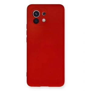 Xiaomi Mi 11 Kılıf Nano İçi Kadife Silikon - Kırmızı