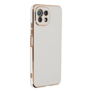 Xiaomi Mi 11 Lite Kılıf Volet Silikon - Beyaz