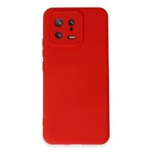 Xiaomi Mi 13 Kılıf Nano İçi Kadife Silikon - Kırmızı