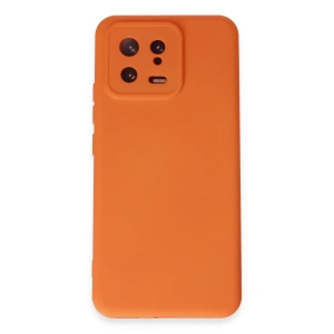 Xiaomi Mi 13 Kılıf Nano İçi Kadife Silikon - Turuncu
