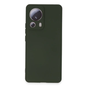 Xiaomi Mi 13 Lite Kılıf Nano İçi Kadife Silikon - Koyu Yeşil