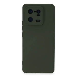 Xiaomi Mi 13 Pro Kılıf Nano İçi Kadife Silikon - Koyu Yeşil