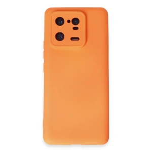 Xiaomi Mi 13 Pro Kılıf Nano İçi Kadife Silikon - Turuncu