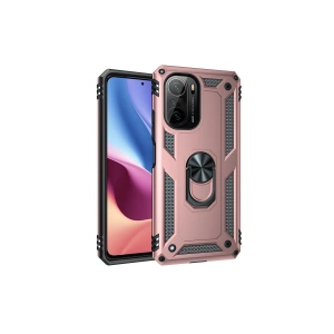 Xiaomi Poco F3 Kılıf Sofya Yüzüklü Silikon Kapak - Rose