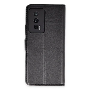 Xiaomi Poco F5 Pro Kılıf Trend S Plus Kapaklı Kılıf - Siyah