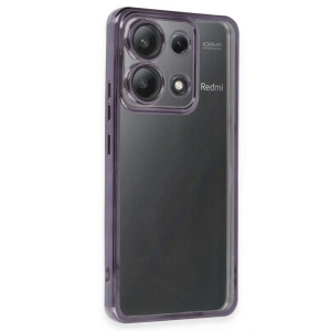 Xiaomi Poco X6 Kılıf Razer Lensli Silikon - Mor