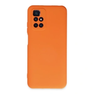 Xiaomi Redmi 10 2022 Kılıf Nano İçi Kadife Silikon - Turuncu