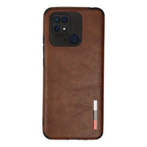 Xiaomi Redmi 10c Kılıf Loop Deri Silikon - Kahverengi