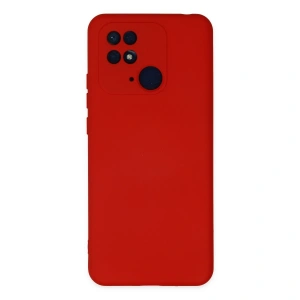 Xiaomi Redmi 10c Kılıf Nano İçi Kadife Silikon - Kırmızı