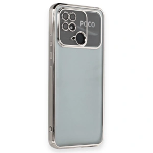 Xiaomi Redmi 10c Kılıf Razer Lensli Silikon - Gümüş