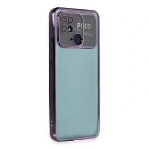 Xiaomi Redmi 10c Kılıf Razer Lensli Silikon - Mor