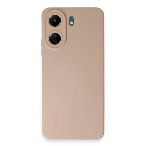 Xiaomi Redmi 13c Kılıf Nano İçi Kadife Silikon - Pudra